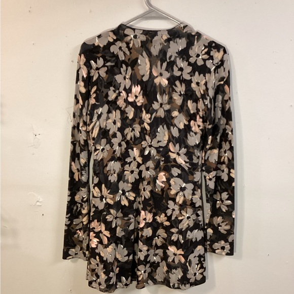 Isaac Mizrahi Live Open Front Cardigan Floral Printed XXS - Picture 2 of 2